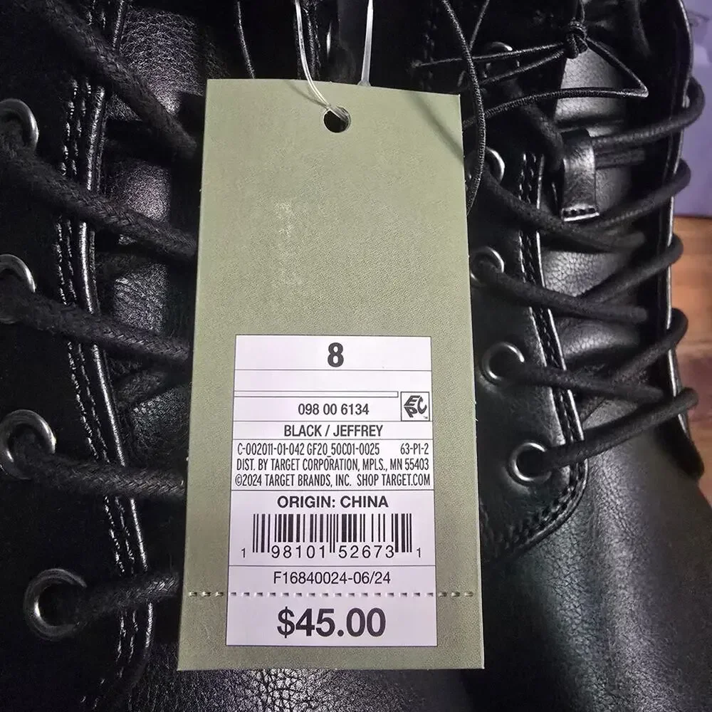 Goodfellow & Co Men's Black Jeffrey Boots Size 8 NWT
